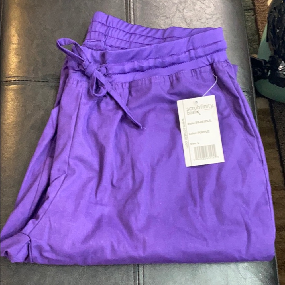 Purple scrub pants